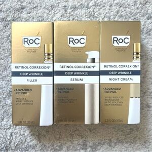 ROC Retinol Correxion Deep Wrinkle Serum Filler Night Cream Set